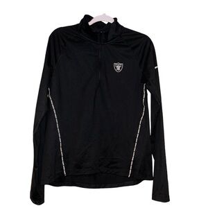 NFL women Las Vegas Raiders stretch pullover top shirt size M medium raiders fan